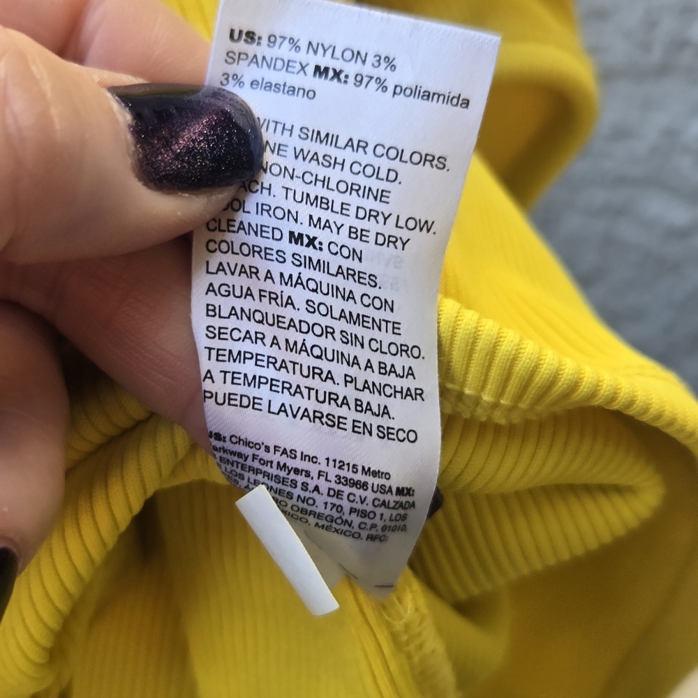WHBM Forme Ribbed Yellow Tank - Picture 9 of 9